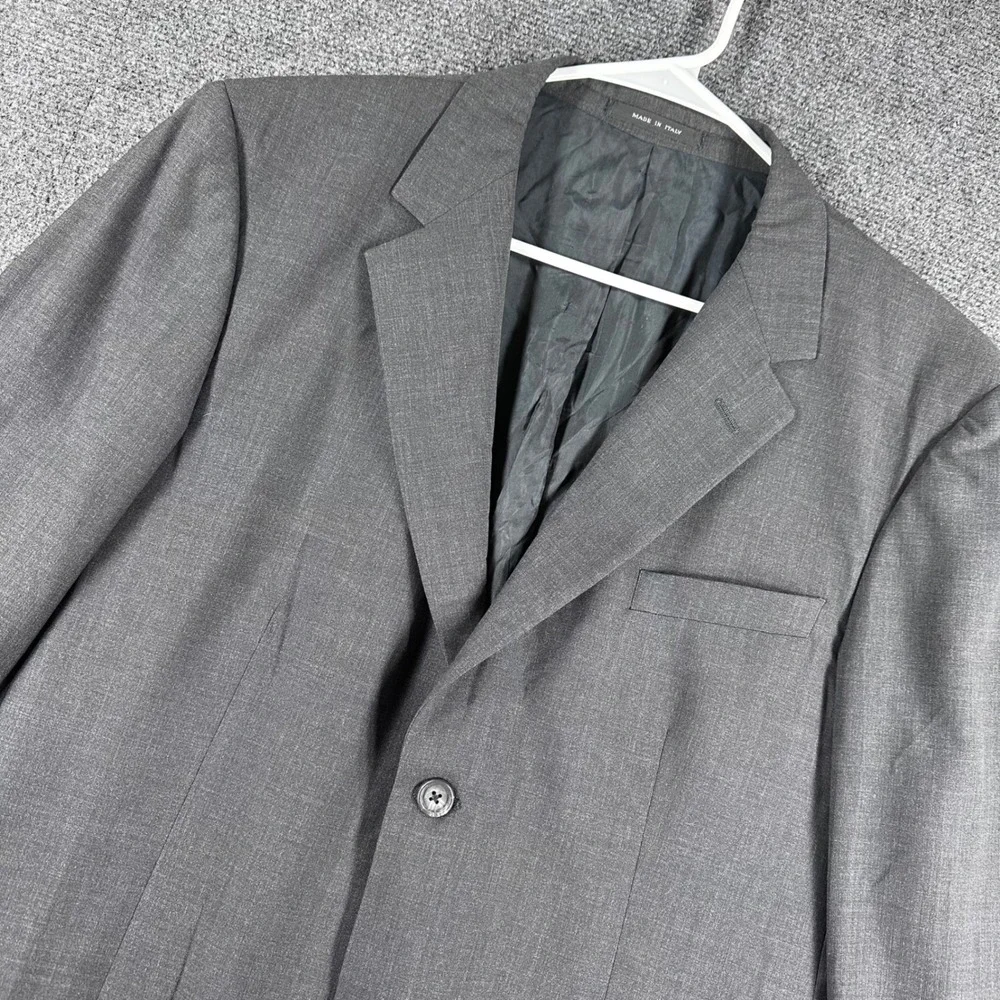 Emporio Armani‎ Blazer Mens 44R Grey Virgin Wool Cashmere Suit Jacket Italy